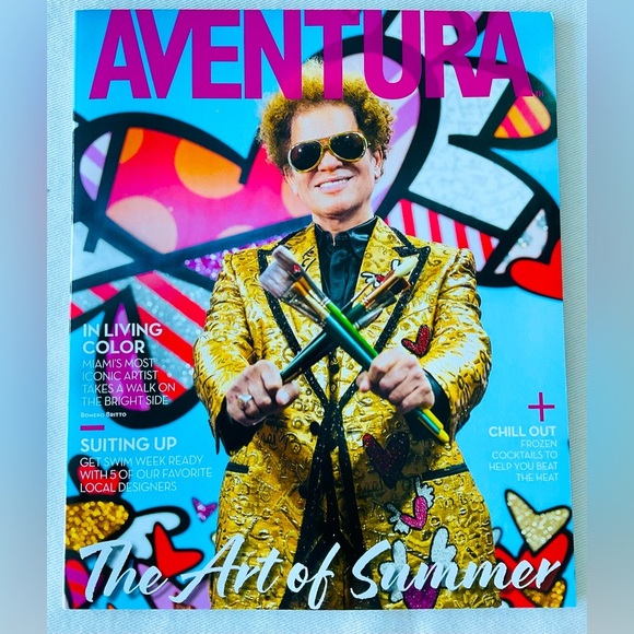 BRAND NEW Romero Britto Aventura Magazine Miami Swim Week Summer June 2025 - Picture 1 of 12
